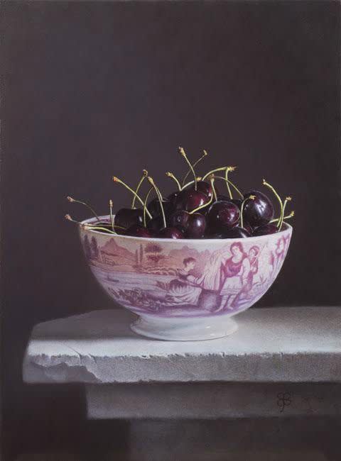 Erkin - Zwarte kersen - 2015 - olieverf op masoniet - 31 x 25 cm