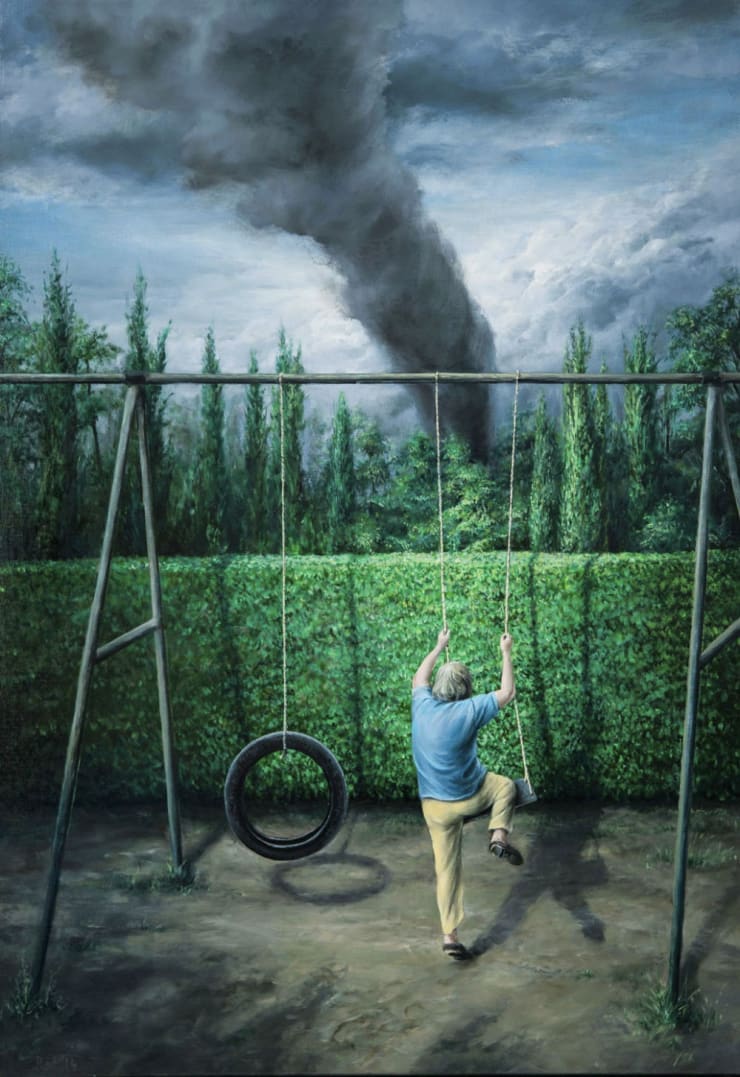 Jan van Dis - Geheimhouding was niet verzekerd - 2015 - olieverf op linnen - 100 x 70 cm