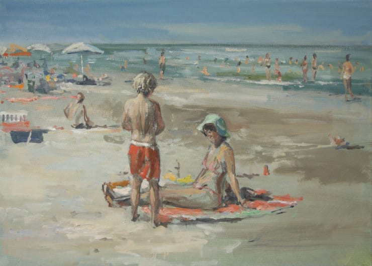 Robert Vorstman - Moeder en Zoon - 2015 - olieverf op doek - 50 x 70 cm