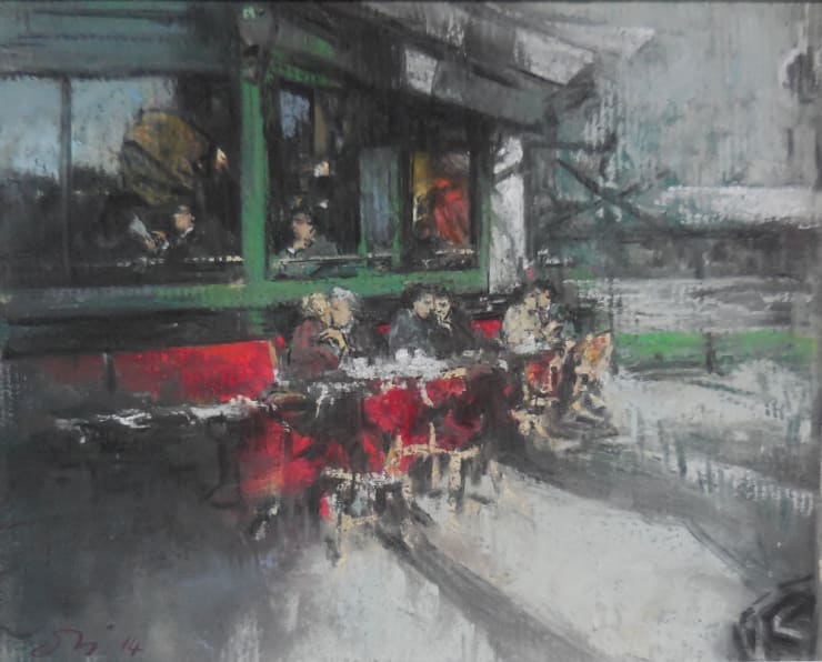 Onno Boerwinkel - Premier soleil - le baiser - 2014 - pastel op papier - 19 x 27 cm