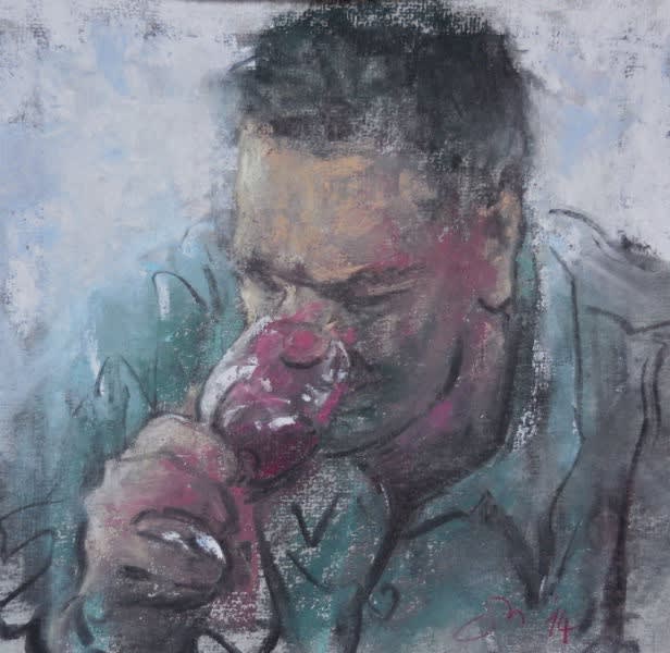 Onno Boerwinkel - Degustation - 2014 - pastel op papier - 20 x 21 cm