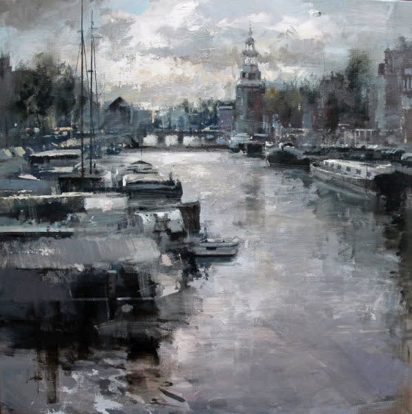 Urréjola - Canal II - 2014 - olieverf op doek - 90 x 90 cm