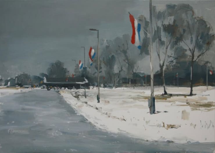 Robert Vorstman - IJsbaan - 2014 - olieverf op doek - 50 x 70 cm