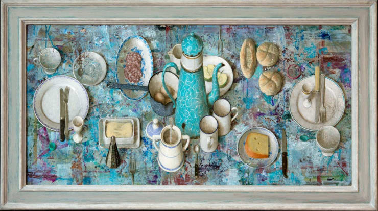 Kenne Grégoire - Met z'n tweeen - 2014 - acryl op paneel - 120 x 60 cm