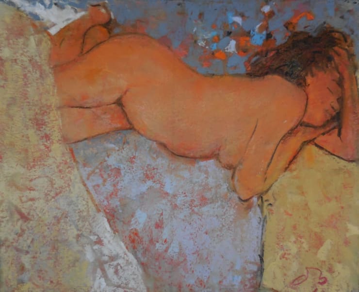 Onno Boerwinkel - Muze II - 2014 - pastel op papier - 18 x 34 cm