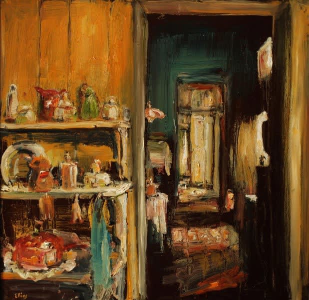 Douwe Elias - Doorkijkje - 2014 - olieverf op paneel - 65 x 62 cm