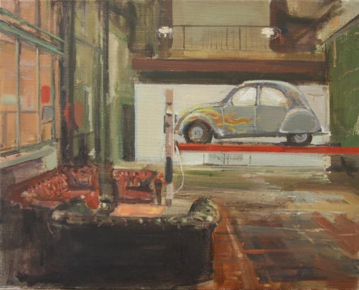 Robert Vorstman - Een vuur eend in de goudfazant - 2014 - olieverf op doek - 40 x 50 cm