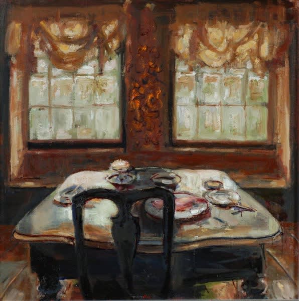 Douwe Elias - Gele kamer - 2014 - olieverf op doek - 100 x 100 cm