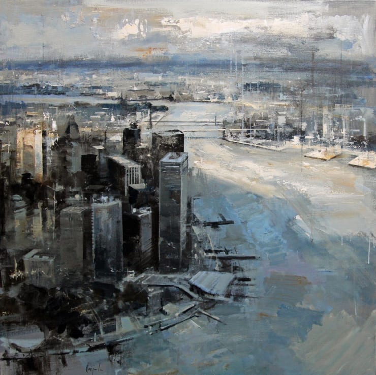 Urréjola - Sobre Manhattan - 2013 - olieverf op doek - 100 x 100 cm