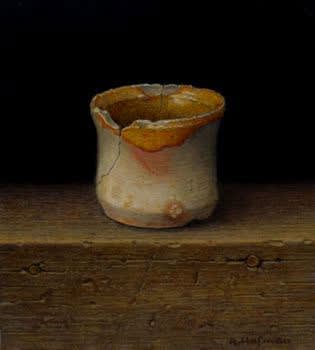 Aad Hofman - Zalfpotje - 2014 - olieverf op paneel - 10 X 9 cm