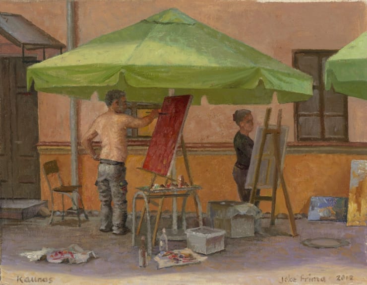 Joke Frima - De Pleine Air van Kaunas - 2012 - olieverf op doek - 23 x 30 cm