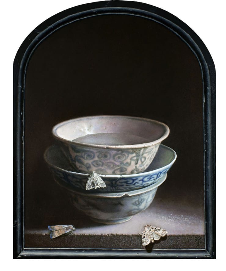 Erkin - Uiltjes of nachtvlinders - 2014 - olievef op paneel - 30 x 23 cm