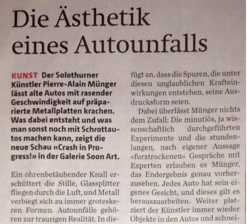 Die Ästhetik eines Autounfalls