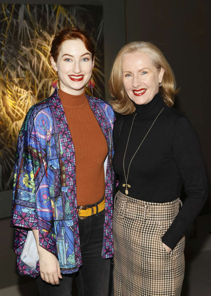 Alicky and Stephanie Hess at the opening of the 'Botanical Fusion. Singapore to Dublin' Exhibition