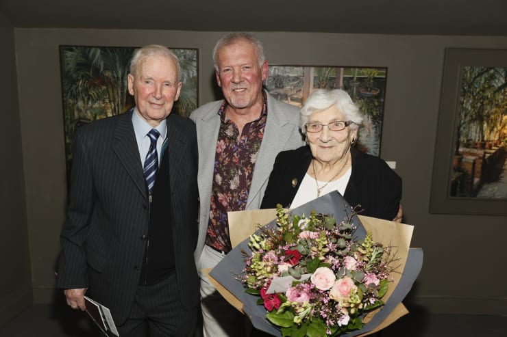 Artist Gerard Byrne with his parents Brendan and Kathleen Byrne at the opening of the 'Botanical Fusion. Singapore to Dublin' Exhibition