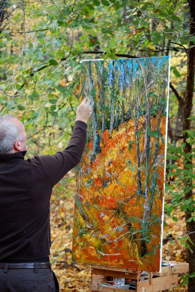 2007 10 28 Gerard Byrne Plein Air Painting The Fall Upstate New York Photo Credit Kay Mcnulty 1