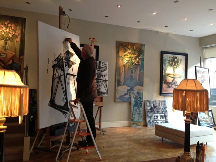 2014 03 Gerard Byrne Sketching At The Gerard Byrne Studio Dalkey Ireland Photo Credit Unknown