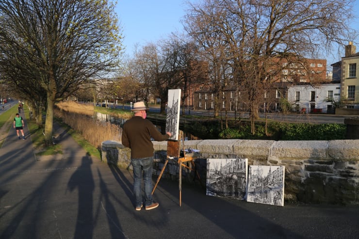 25 MARCH 2020 LEESON STREET BRIDGE, DUBLIN The Road Less Travelled photo: Agata Byrne