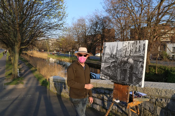 25 MARCH 2020 LEESON STREET BRIDGE, DUBLIN The Road Less Travelled photo: Agata Byrne