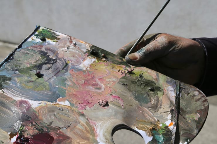 04 MAY 2020 MARLBOROUGH ROAD, RANELAGH, DUBLIN Sandford Church, Artist palette detail photo: Agata Byrne