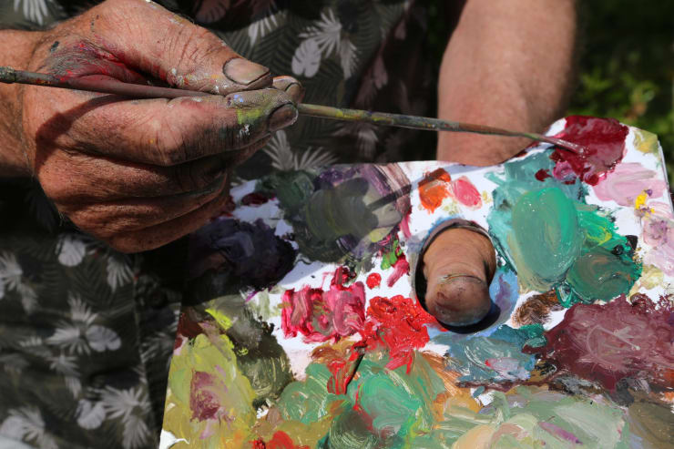 29 MAY 2020 NO 89 MOYNE RD, RANELAGH, DUBLIN Red is the Rose, Artist palette detail photo: Agata Byrne