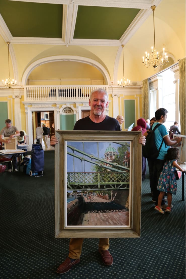Winsor & Newton Prize Winning en plein air painting by Gerard Byrne, Pintar Rapido London 2016