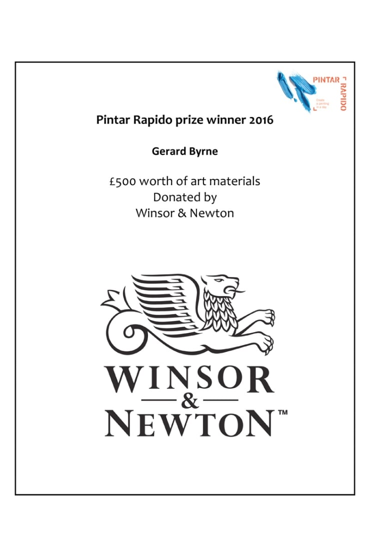Gerard Byrne, Winsor & Newton Prize Winner, Pintar Rapido London 2016