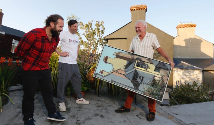 SCOOP_Foundation_Gerard_Byrne_Fundraiser_The_Artist_On_the_Roof_painting_art_raffle