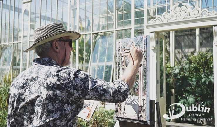 Gerard_Byrne_plein_air_painting_workshop_National_Botanic_Gardens_of_Ireland_Dublin_Plein_Air_Painting_Festival_2022