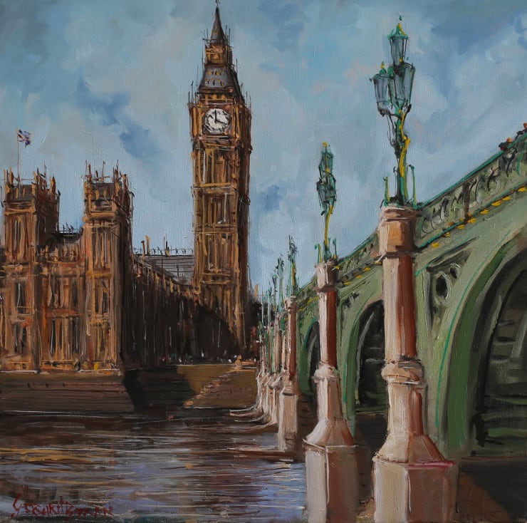 The Clock is Ticking' oil on canvas 40x40 cm