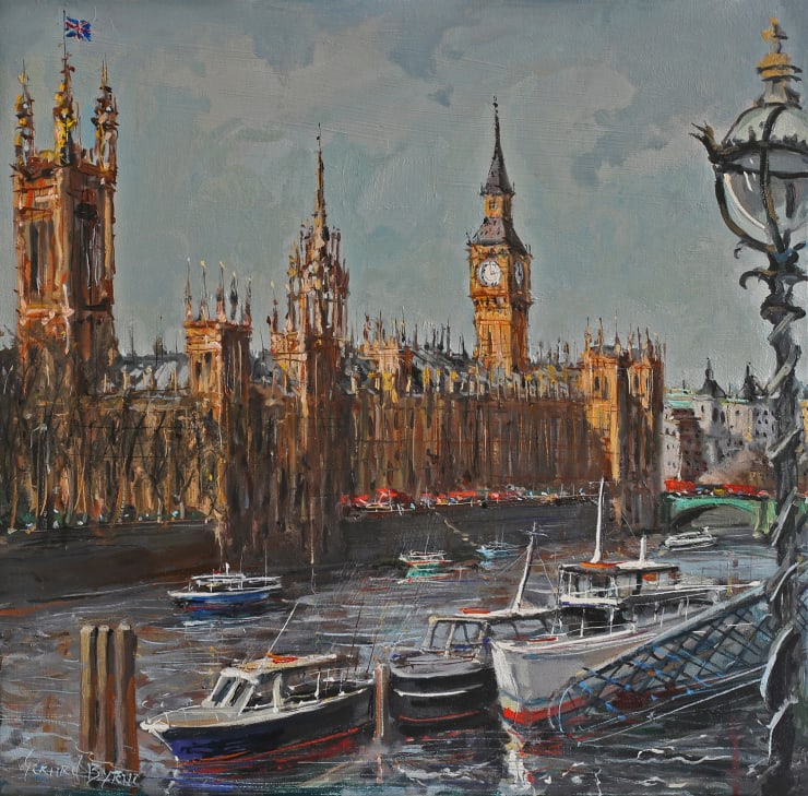 Postcard from London' oil on canvas 100x50cm