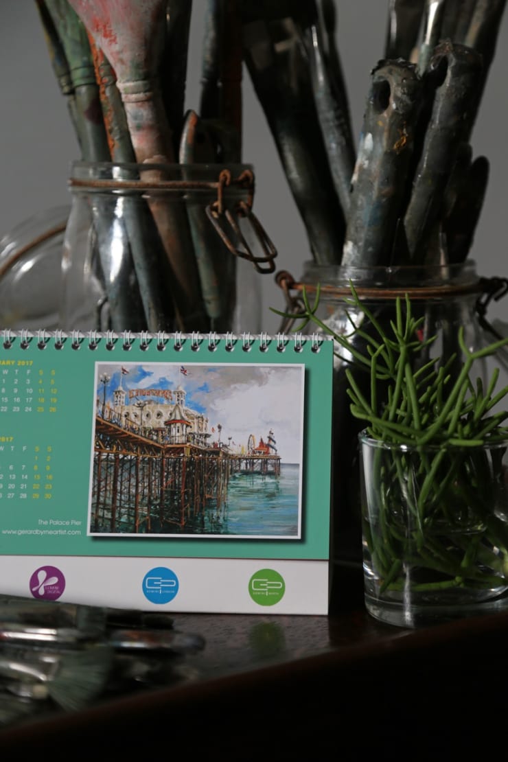 Gemini's 2017 charity calendar MARCH, 'The Palace Pier' by Gerard Byrne