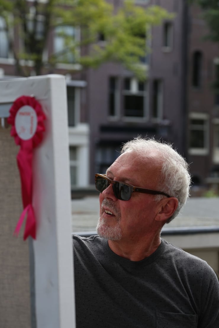 Gerard Byrne painting plein air Pintar Rapido Amsterdam, September 2016