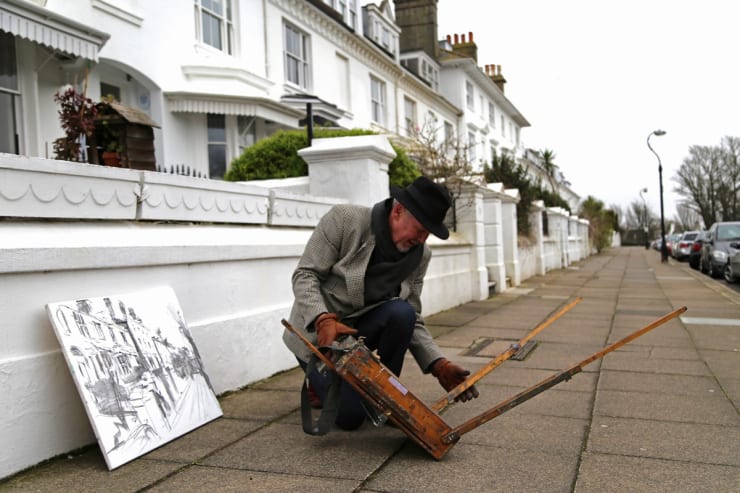 Gerard Byrne, Kirsten Cavendish film, behind the scenes, Clifton Terrace, Brighton