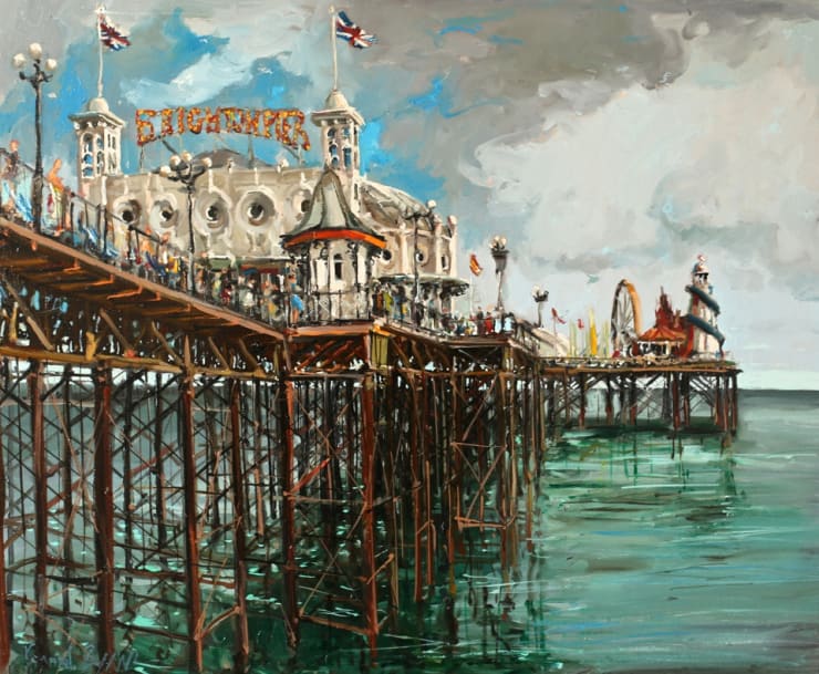 'The Palace Pier' plein air painting by Gerard Byrne