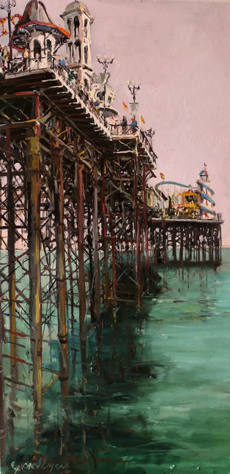 'On Stilts' plein air painting by Gerard Byrne