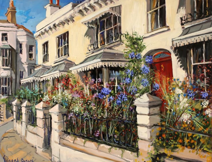 'Clifton Gardens' plein air painting by Gerard Byrne, Clifton Terrace, Brighton