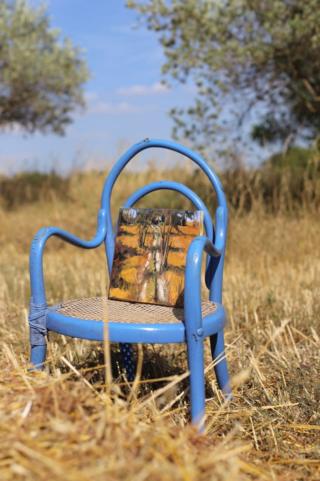 'Wheat Field' plein air painting by Gerard Byrne