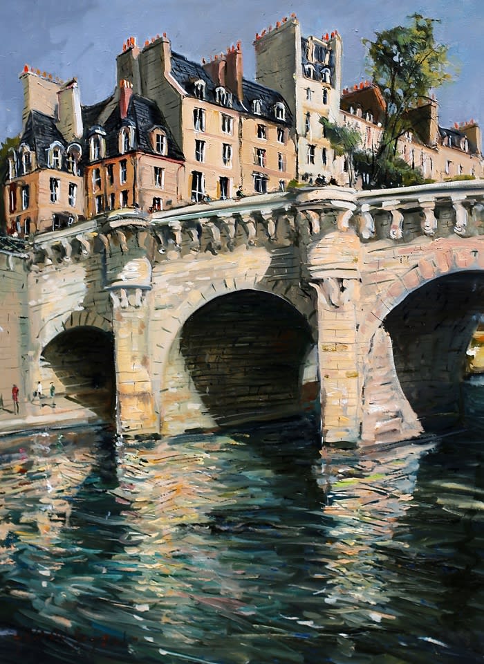 'Afternoon Reflections' plein air painting by Gerard Byrne, Paris