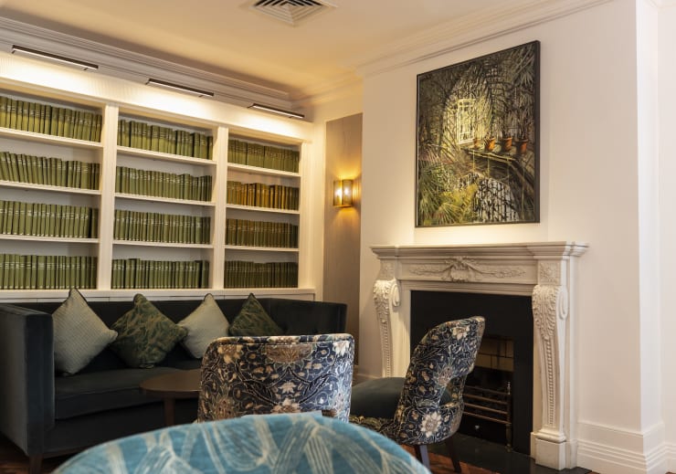 Tropical Reflections' oil on canvas by Gerard Byrne at The Library Dylan Hotel, Ballsbridge. Photo credit: Colm Murphy