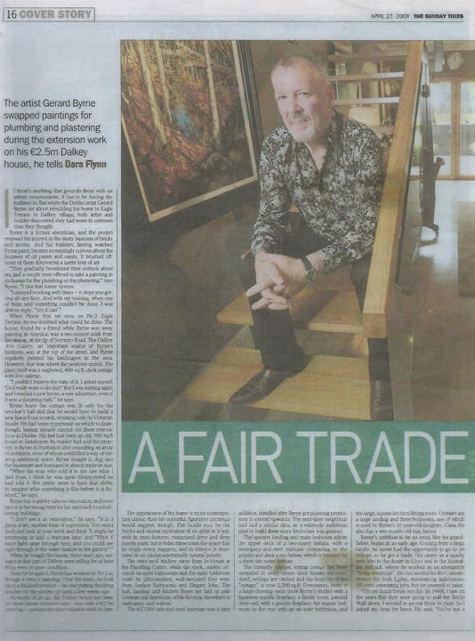 Gerard Byrne The Sunday Times A fair trade masterpiece house Dalkey Irish artist