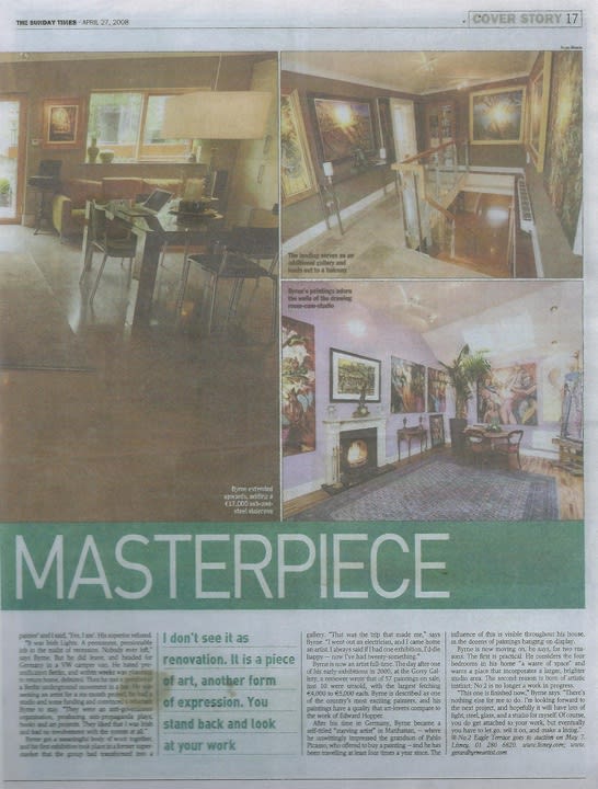 Gerard Byrne The Sunday Times A fair trade masterpiece house Dalkey Irish artist