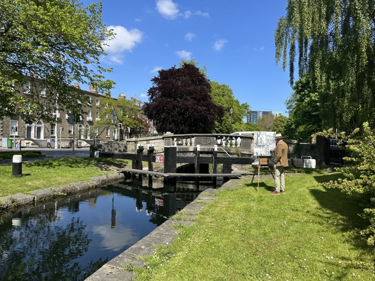 Gerard_Byrne_artist_Spring_Light_Grand_Canal_Painting_AWARE_Resilience_Lunch_Fitzwilliam_LTC_Dublin