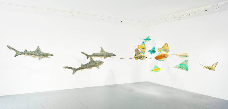 Installation of works by members of the Ghost Net Collective, JGM Gallery, 2022.