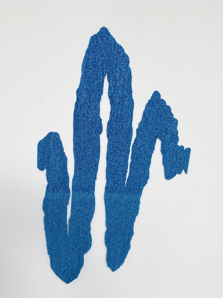 Maria-Teresa Ortoleva, Dancing behind my Eyelids (xi) (Superblink blue), 2021