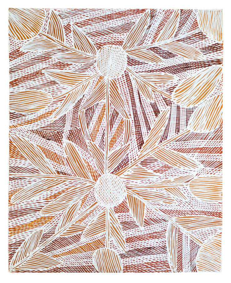 Gurrutu: The Art Of Mulkun Wirrpanda An exhibition of works on Larrakitj, bark, board & paper by the late Mulkun Wirrpanda