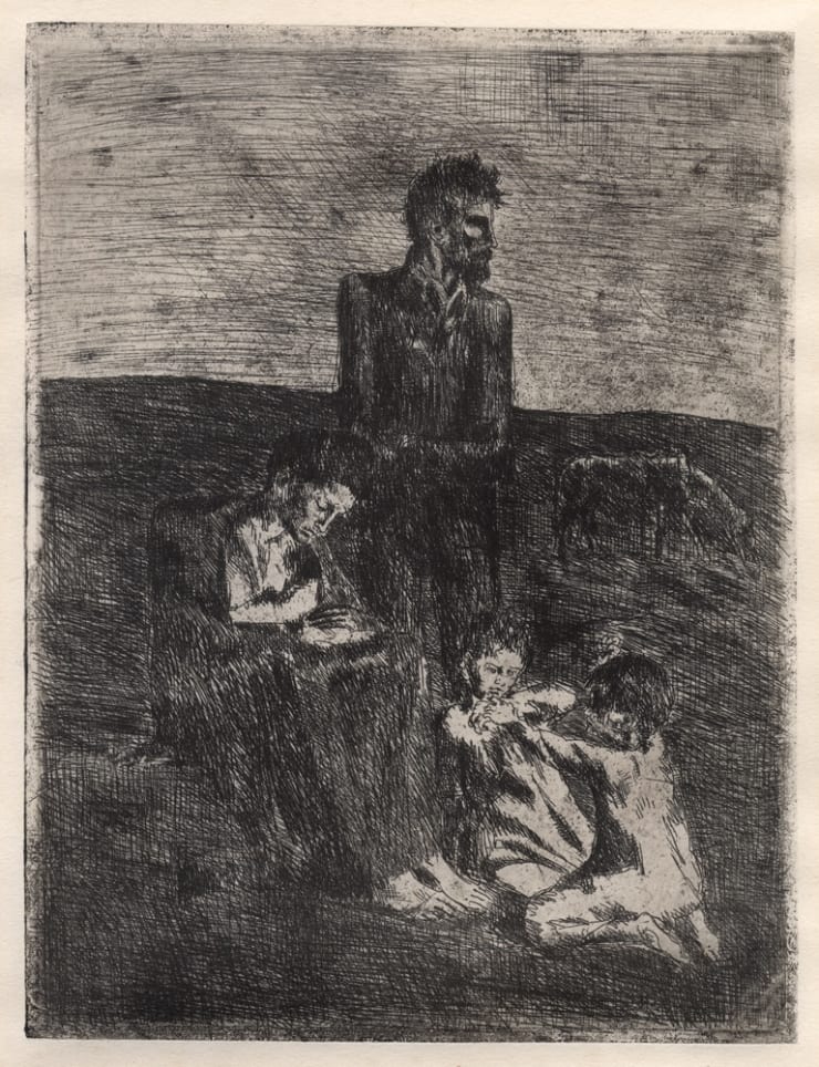 A poor and skinny man portrait