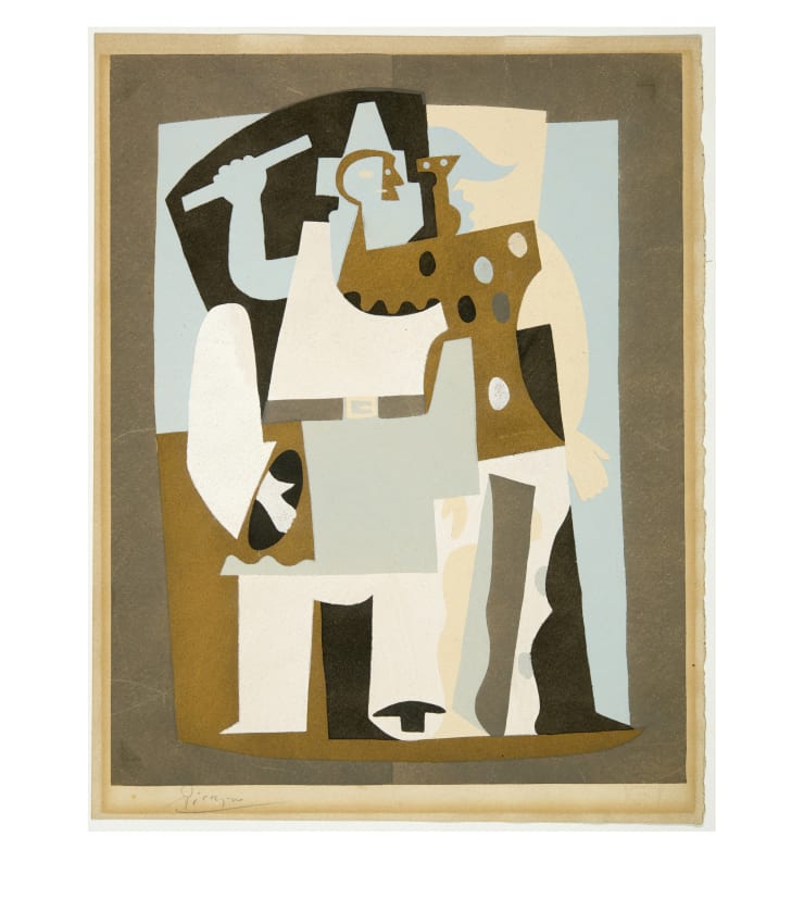 PABLO PICASSO, Pierrot et Arlequin, 1921