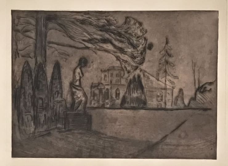 Hagen om Natten (The Garden at Night) (Woll 221) by Edvard Munch