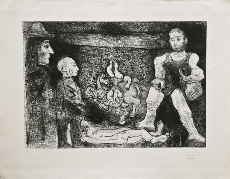 Picasso with two men